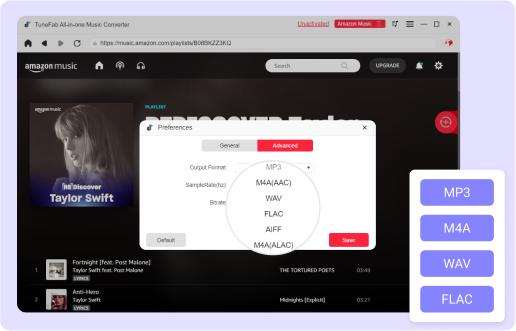 Сохраняйте музыку Amazon без DRM в различных форматах